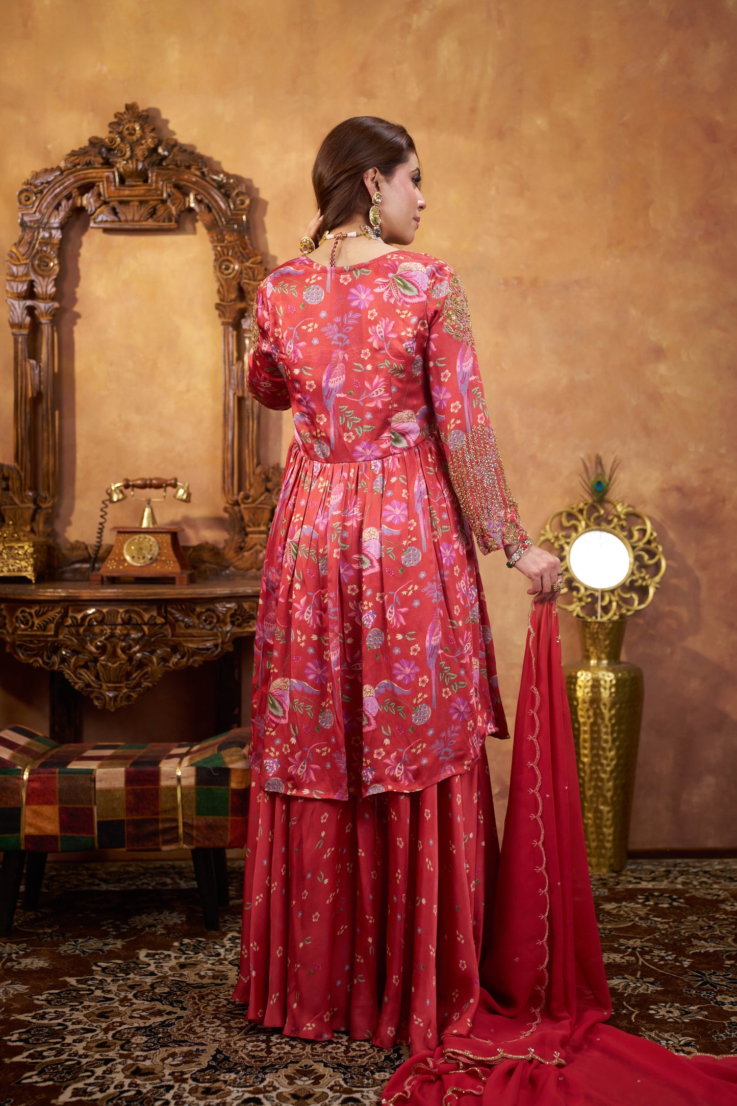 Rosette Bloom Sharara Set