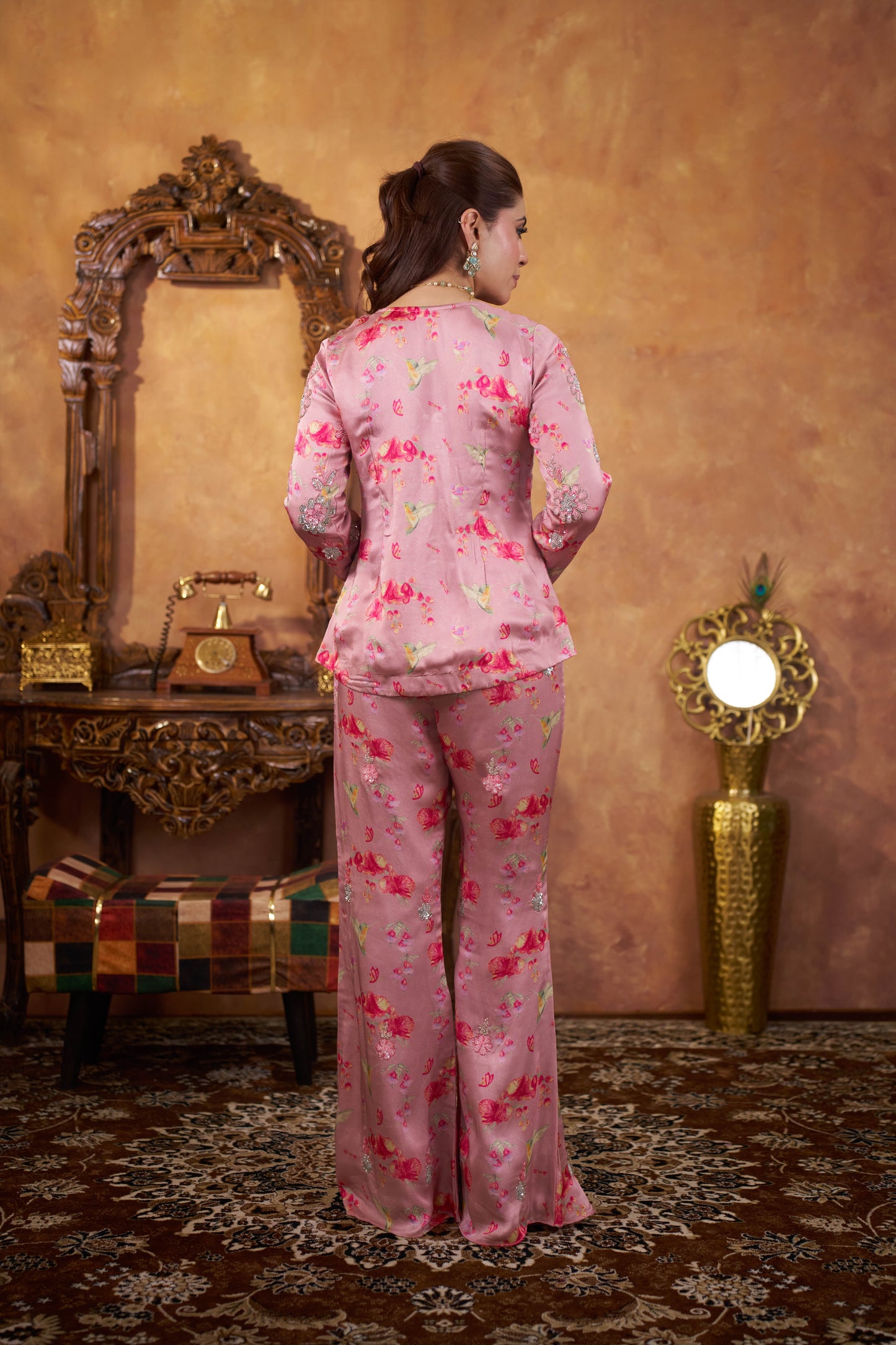 Blush Jardin Embroidered Co-Ord Set