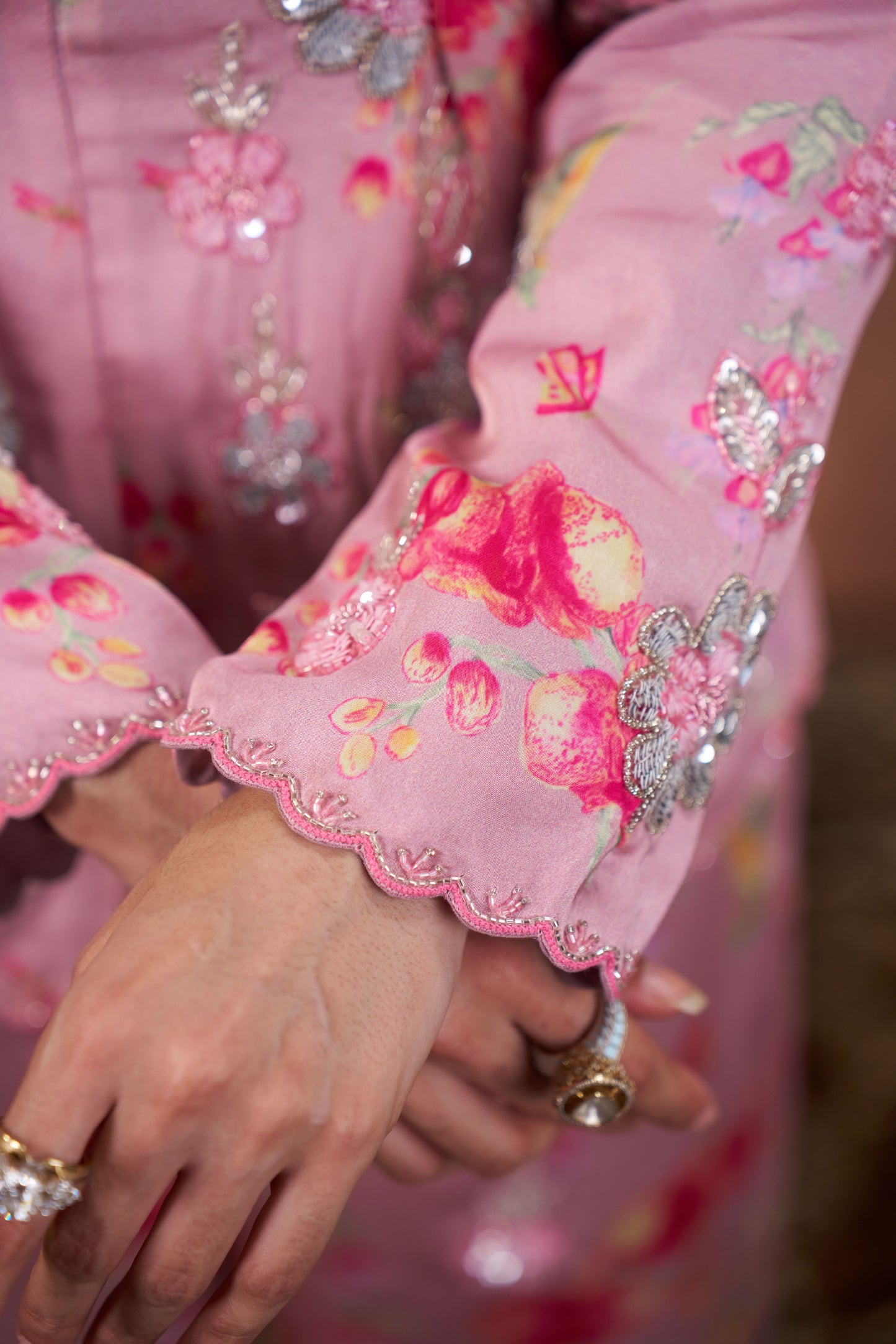 Blush Jardin Embroidered Co-Ord Set
