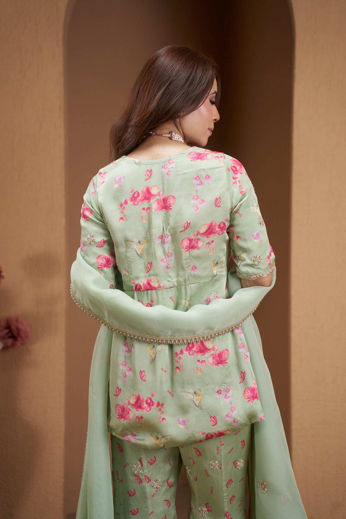 Celeste Bloom Embroidered Kurta Set with Dupatta