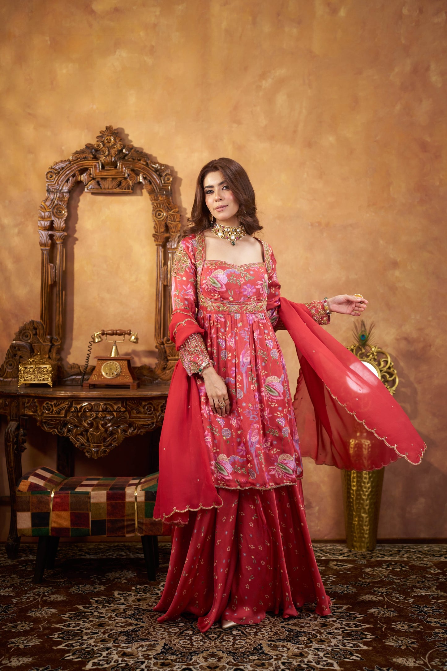 Rosette Bloom Sharara Set